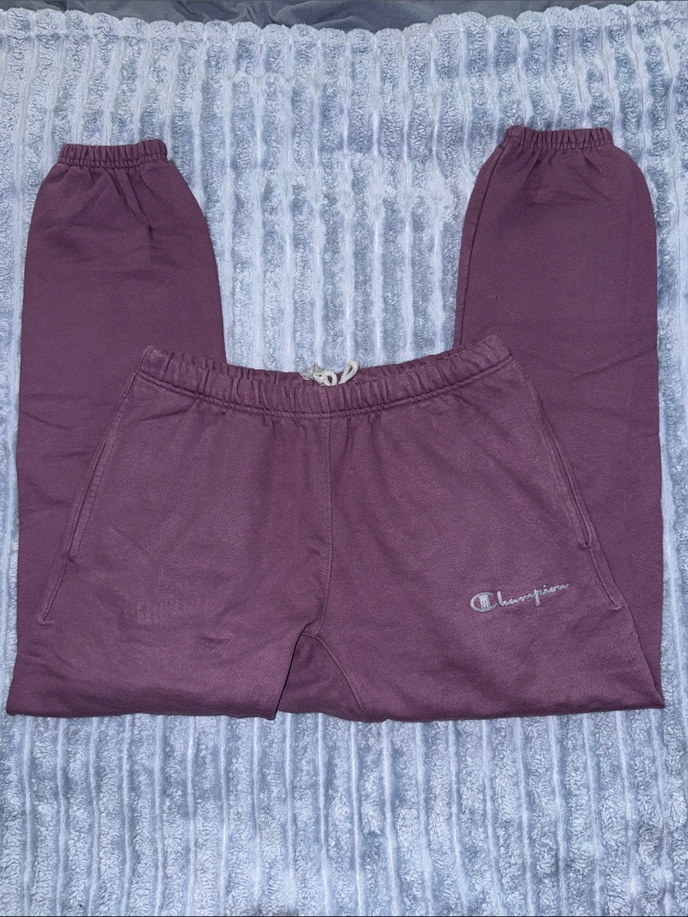 Champion Men's Cuffed Joggers Sweatpants in Purple